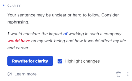 clarity in grammarly
