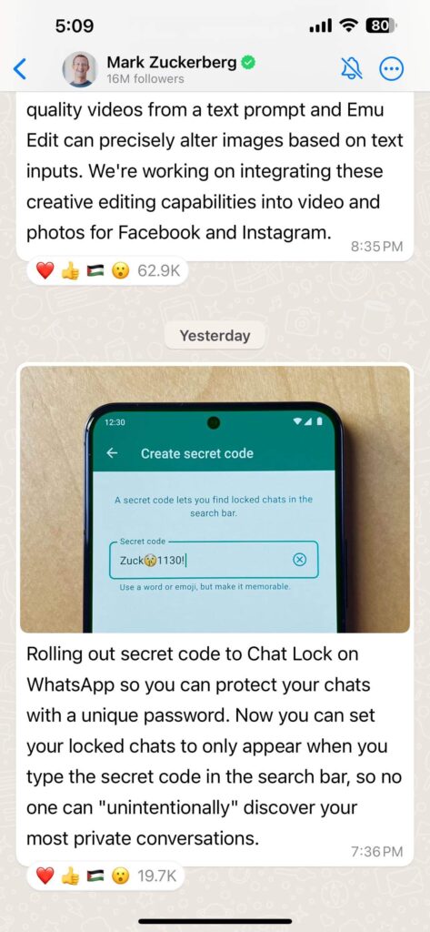 whatsapp chat lock feature