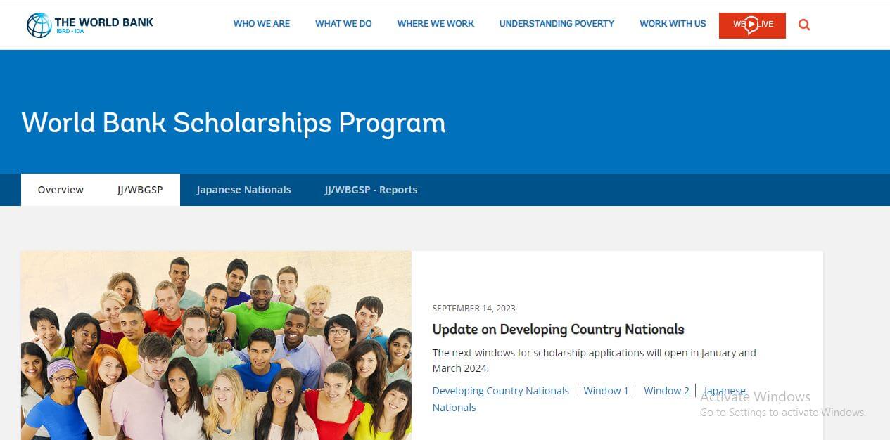 World Bank Scholarship