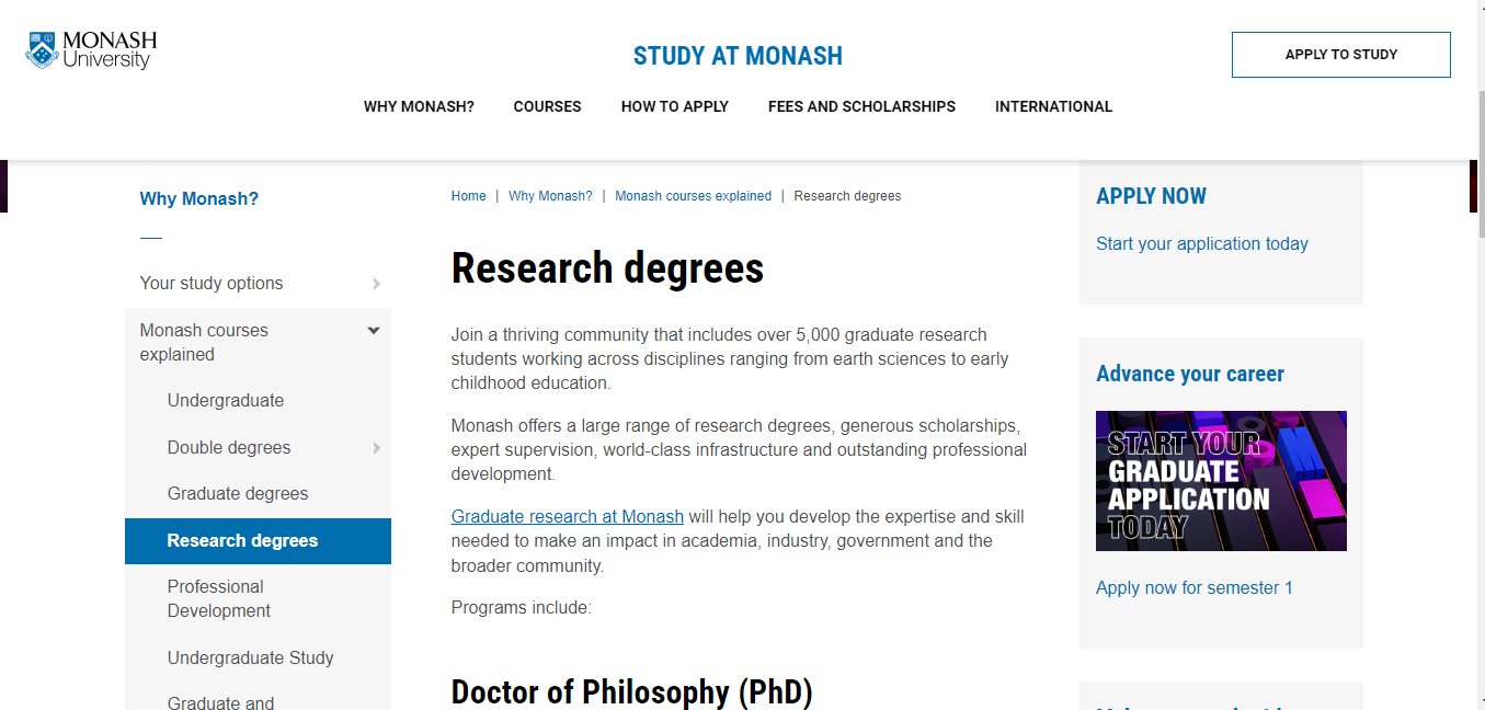 monash phd